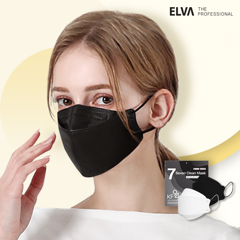 ELVA 세븐 클린 3D KF-94 대형 컬러 4중 마스크 (25매입) 50매