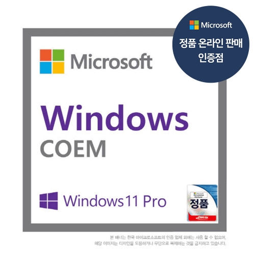정품MS인증점 Windows 11 Pro COEM 윈도우 프로 기업용 DSP